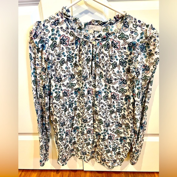 LOFT floral blouse size S - Picture 1 of 3
